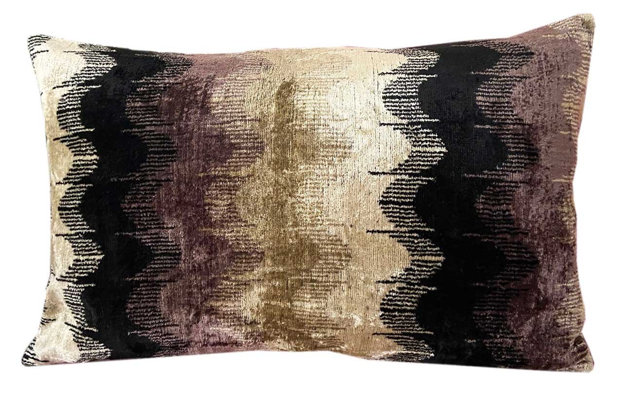Silk Velvet Down Feather Lumbar Pillow Cover & Insert