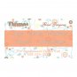 Orang and Blue Floral Design-250 Cards w/ Matte Finish