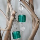 Teal Glass Triple Drop