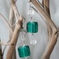 Teal Glass Triple Drop