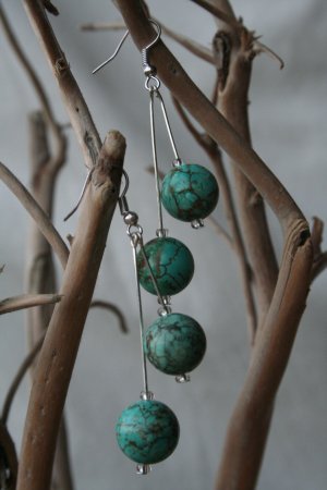 Turquoise Rounds Double Drop