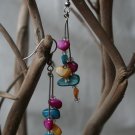 Multicolour River Shell Earrings