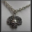 Gothic Skull on Chain - Chrome