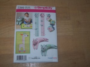 Simplicity Pattern 2389 Baby Block Growth Chart Pattern