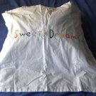 Flange Pillow Cover/sham - Hand Embroidered Sweet Dreams