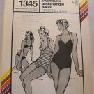 Pattern 1345 from Stretch & Sew (1979) - v-neck swimsuits and triangle bikini