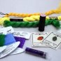 Hand Painted Canvas Needlepoint  kit from A Collection of Designs - Vertical Stripes Mitten