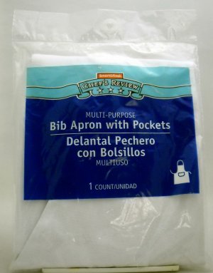 Restaurant Quality White Bib Apron with pockets from Smart & Final Chef's Review