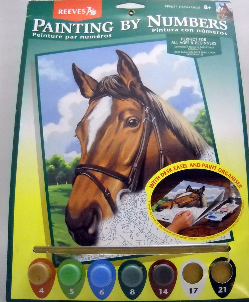 Unpainted Painting by Numbers Kit from Reeves (2001) Horses Head PPNJ11