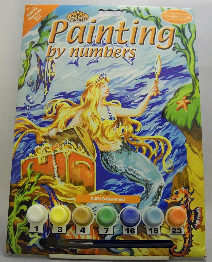 Unpainted Painting by Numbers Kit from Royal & Langnickel Mermaid PJS19