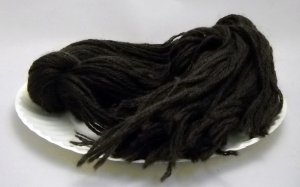Bundle of 36 inch length 3 ply yarn strands - Dark Brown