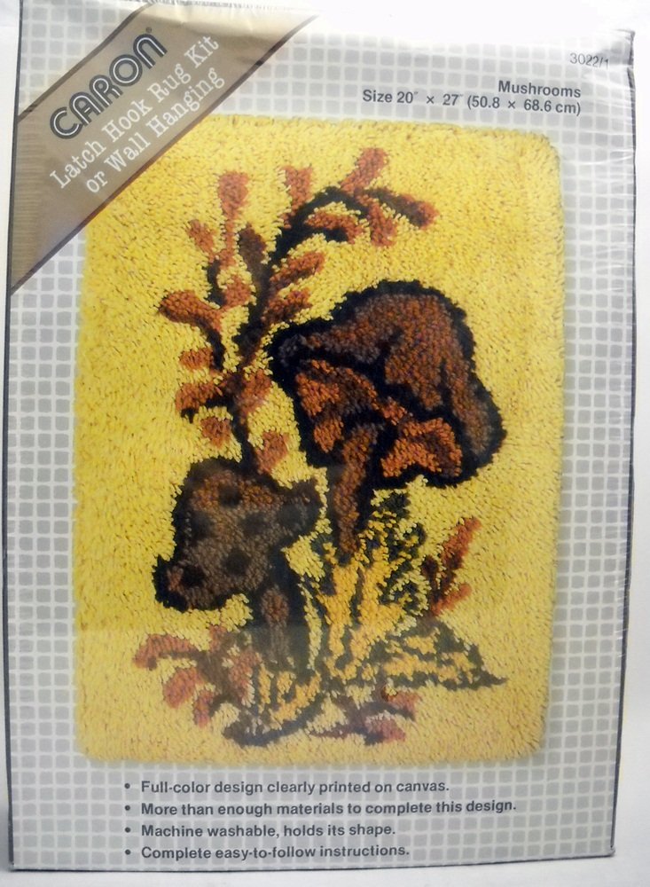 Latch Hook Kit by Caron ( year 1977) Mushrooms 3022/1