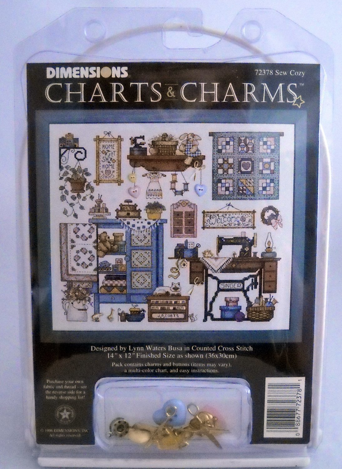 15Dimensions Counted Cross Stitch Charts & Charms (1996 Made in USA