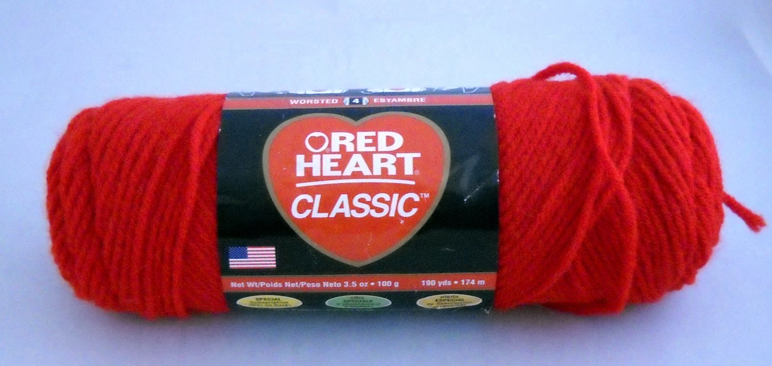 Red Heart Classic Yarn from Coats & Clark 3.5 oz (100 g) skein color