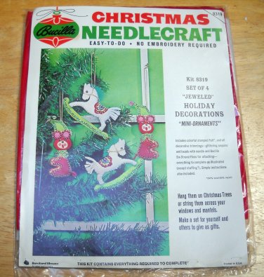 Bucilla Jeweled Holiday Decorations Mini-Ornaments Kit  - 8319