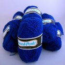 Jakobsdals Tweed-Perle yarn color 171 blue Lot of 7 (50g) skeins