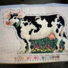 Completed Needlepoint picture - Cow