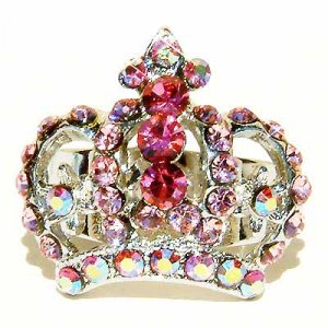 Pink Crown Swarovski Crystal Ring