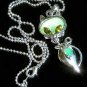 Green Cat Swarovski Crystal Necklace