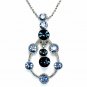 Blue Teardrop Swarovski Crystal Pendant Necklace