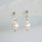 Freshwater Pearl Swarovski Crystal Sterling Silver Earrings