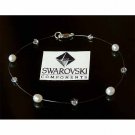 Floating Freshwater Pearl Swarovski Crystal Illusion Anklet