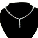 Swarovski Clear Cyrstal Bridal Wedding Sterling Silver Necklace