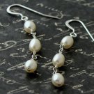 Bride Wedding Freshwater Pearl Sterling Silver Earrings