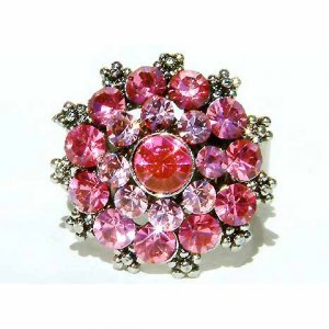 Sexy Pink Swarovski Crystal Party Ring