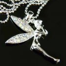 Clear AB Tinkerbell Fairy Swarovski Crystal Necklace