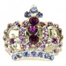 Juicy Purple Crown Swarovski Crystal Ring