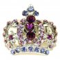Juicy Purple Crown Swarovski Crystal Ring
