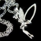 Huge Flying Tinkerbell Swarovski Crystal Necklace