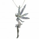 HUGE Tinkerbell Purple Swarovski Kristall Necklace