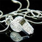 Whistle - Clear Swarovski Crystal Necklace
