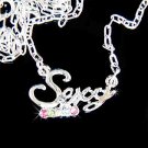 'Sexy' Word Hot Girl Lady Woman Swarovski Crystal Necklace