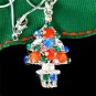 Christmas Tree Star Ornaments Holiday Swarovski Crystal Necklace