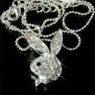 Swarovski Crystal Bunny Rabbit Pendant Necklace