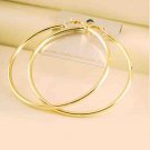 2 1/2" (60mm) Large Celebrity Gold-Plated Hoop Earrings