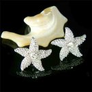 Starfish Swarovski Crystal Earrings for Beach Wedding Bride