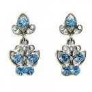 Something Blue Butterfly Swarovski Crystal Stud Earrings