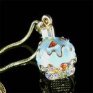 Juicy Blueberry Cupcake Swarovski Crystal Necklace
