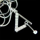 Triangle Striker Percussion Drums Swarovski Crystal Necklace