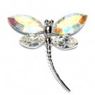 Clear Dragonfly Swarovski Crystal Bridal Bouquet Brooch