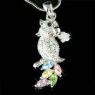 Parrot Macaw Cockatiel bird Swarovski Rainbow Crystal Necklace