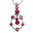 Pink Teardrop Swarovski Crystal Necklace
