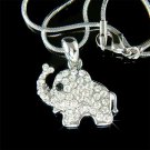 Swarovski Crystal Lucky Elephant Pendant Chain Necklace