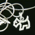 Scottish Westie Dog Swarovski Crystal Necklace
