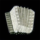Traditional Classy Accordion Swarovski Crystal Brooch