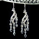 Black Chandelier Bridal Wedding Party Swarovski Crystal Earrings